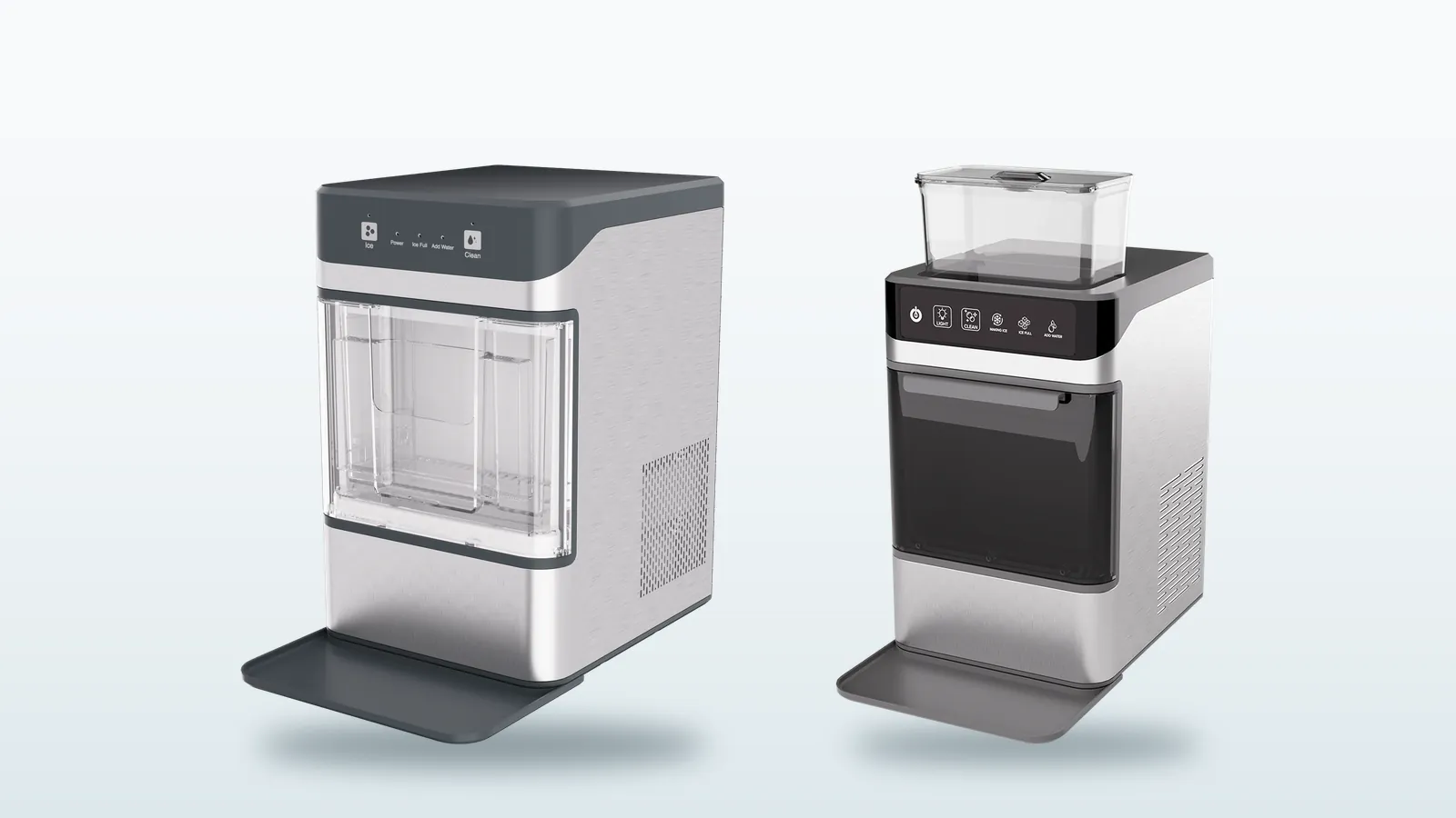 The XIMIVA YH4031 and YH6038 nugget ice makers side by side